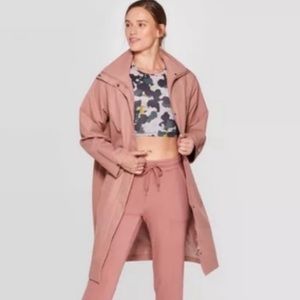 🤍 NWT New! JoyLab Mauve Pink Full Zip Lightweight Shell All Weather Jacket